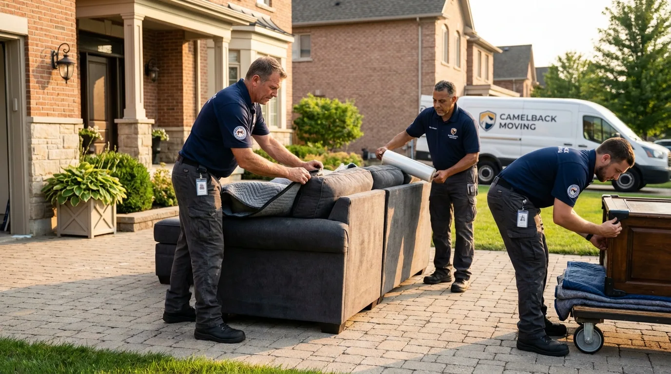 Large estate moving crew wrapping furniture in Buffalo, WY